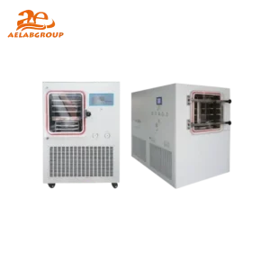 AELAB LGJ-20F silicon oil heating freeze dryer front view with shelf chamber