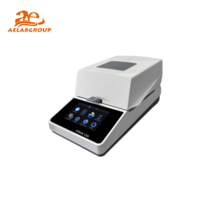 AELAB HMA100 moisture meter with 5-inch touchscreen and real-time curve display