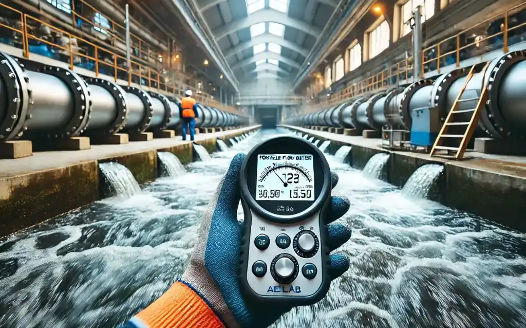 Portable Flow Meter FM-100V10: An Essential Tool for Accurate Wastewater Flow Measurement AELAB