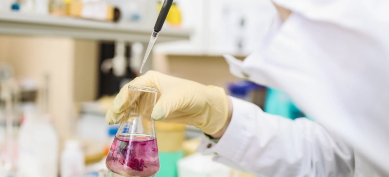 A technician operating a high-temperature furnace for precise heat treatment and materials testing in a laboratory environment.