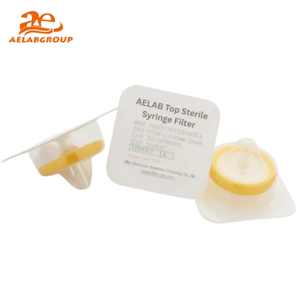 AELAB 33mm Top Sterile Syringe Filter with Acrylic Housing FBS Series