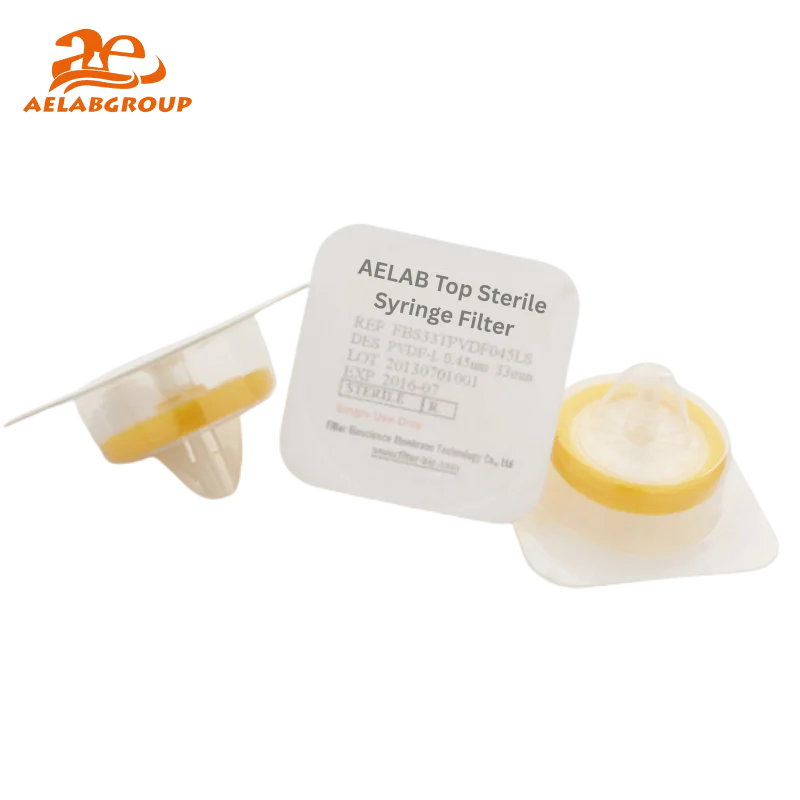 AELAB 33mm Top Sterile Syringe Filter with Acrylic Housing FBS Series