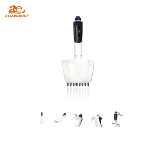 AELAB dPette+ 8-Channel Electronic Pipette – ergonomic front design