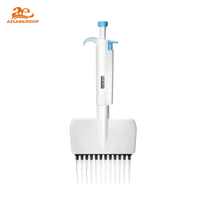 MicroPette Plus 12-Channel Adjustable Pipette Front View-Aelab