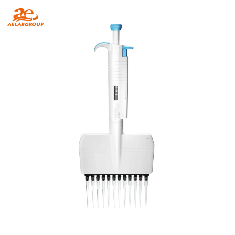 AELAB MicroPette Plus 12-Channel Adjustable Pipette | Precision & Comfort 7030-7041 Series