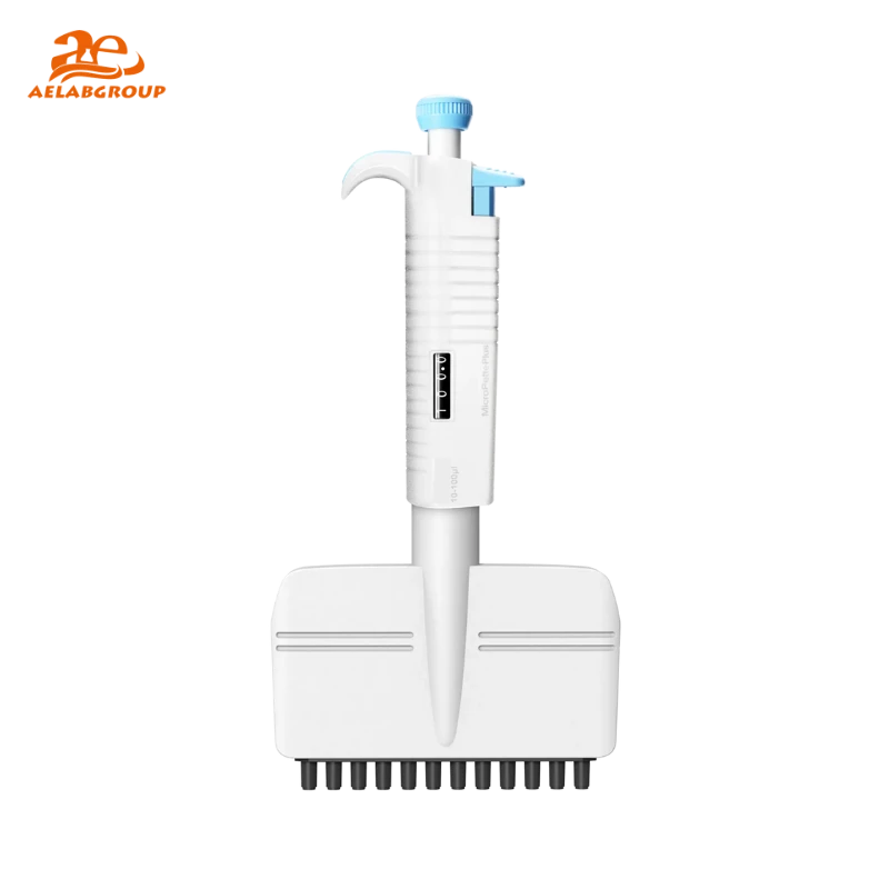 AELAB MicroPette Plus 12-Channel Adjustable Pipette (magnetic suction model) 7041 Series