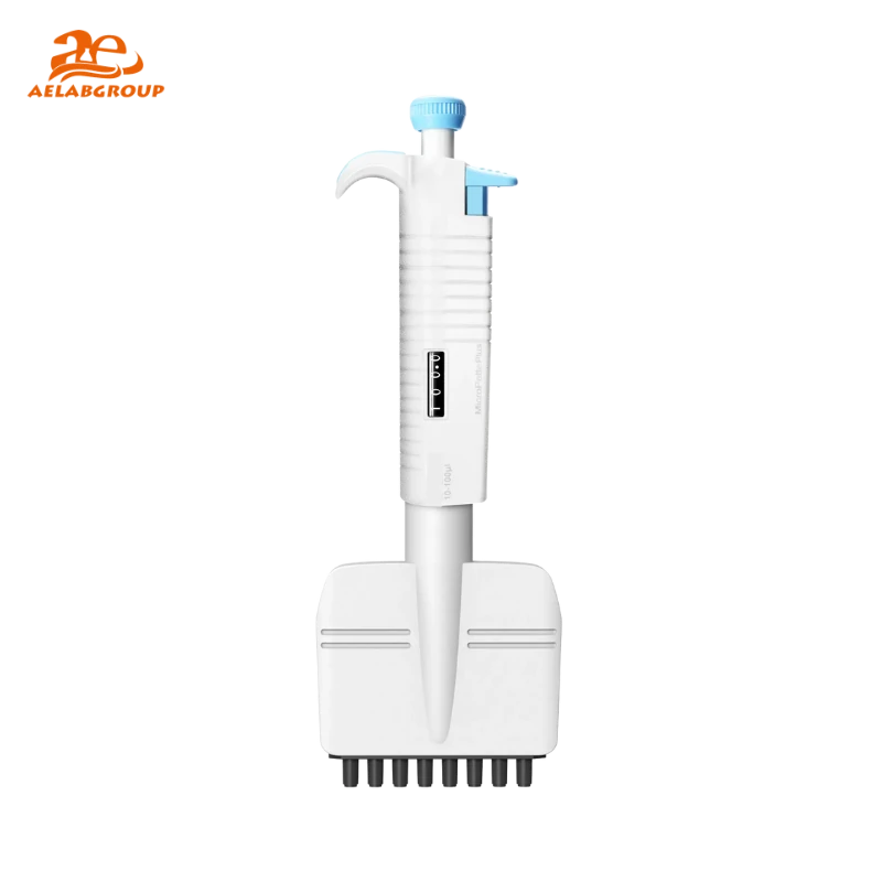 AELAB MicroPette Plus 8-Channel Adjustable Volume Pipette (magnetic suction model) 7041 Series