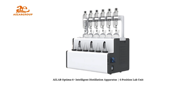 AELAB Optima-6+ Intelligent Distillation Apparatus | 6-Position Lab Unit AELAB