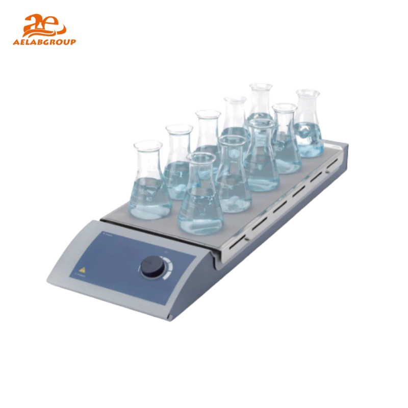 AELAB MS-M-S10 Magnetic Stirrer – 10-Position Laboratory Stirring System