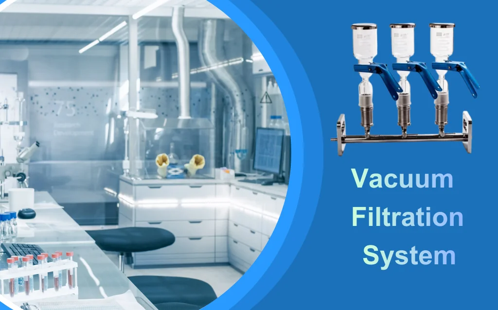 Modern laboratory equipped with vacuum filtration system for solid-liquid separation AELAB