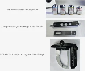 AELAB AE-PM200 polarizing microscope quartz wedge compensator 