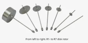 AELAB RVDV-1T viscometer displaying viscosity shear rate curve in real time