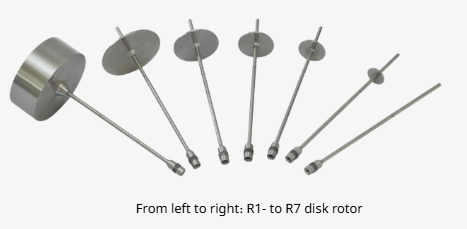 AELAB RVDV-1T viscometer displaying viscosity shear rate curve in real time