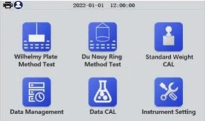 AELAB BZY Series surface tension meter touch screen menu