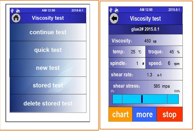 AELAB NDJ-T rotary viscometer touch screen