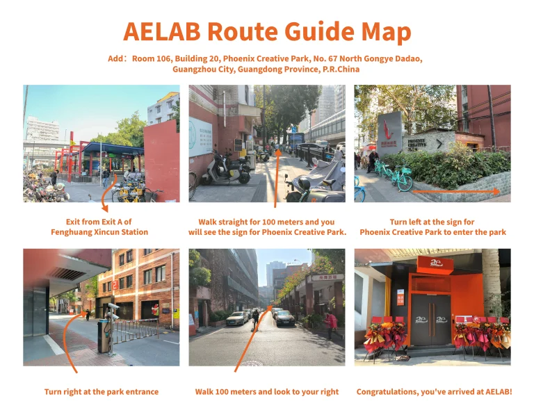 AELAB Route Guide Map