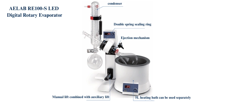 AELAB RE100-S LED Digital Rotary Evaporator