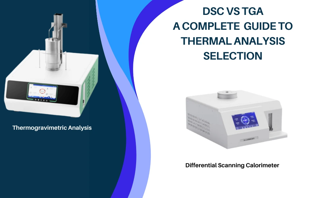 AELAB DSC vs TGA comparison showing Thermogravimetric Analysis and Differential Scanning Calorimeter instruments