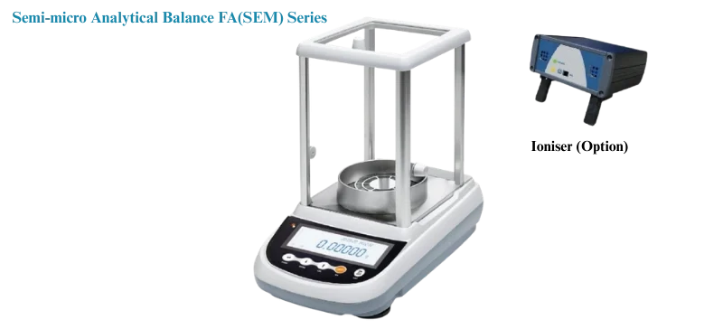 Internal Calibration Touch Screen Analytical Balance FA Series with draft shield and optional ionizer. AELAB