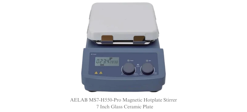 ELAB MS7-H550-Pro Magnetic Hotplate Stirrer 7 Inch Glass Ceramic Plate