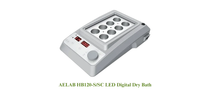 AELAB digital Dry Bath Incubator with 8-well aluminum heating block